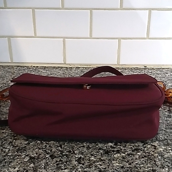 Valerie Steven's Deep Purple Chain Detail Bag. - Picture 12 of 14